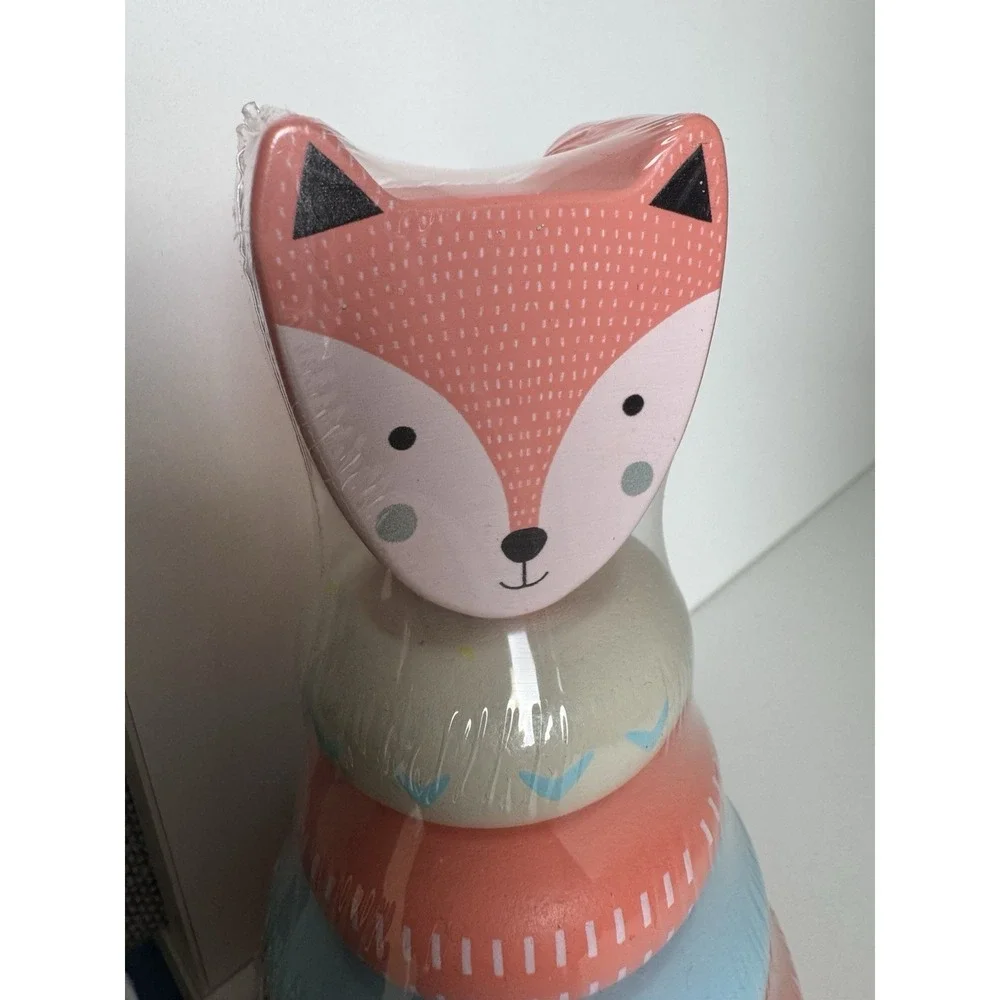 Lot of 2 Baby Toy Fox Stacking Puzzle